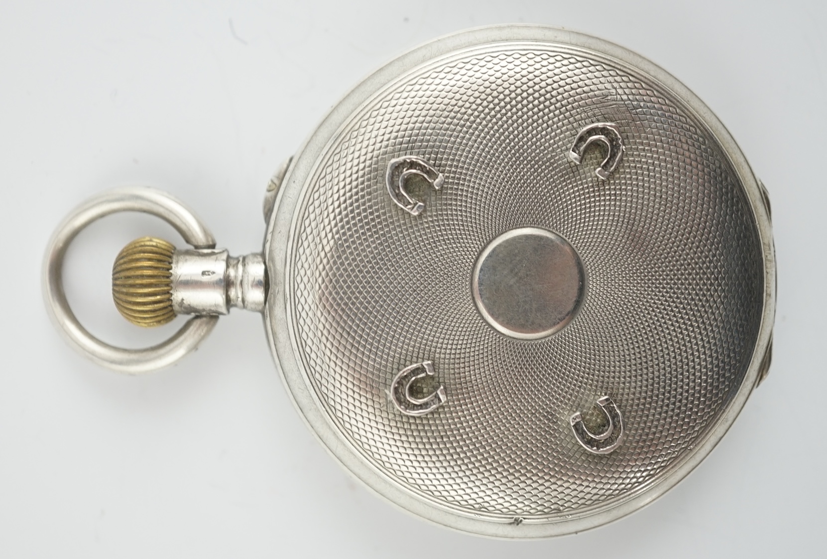 An early 20th century Russian 84 zolotnik silver hunter keyless pocket watch by Pavel Bure
